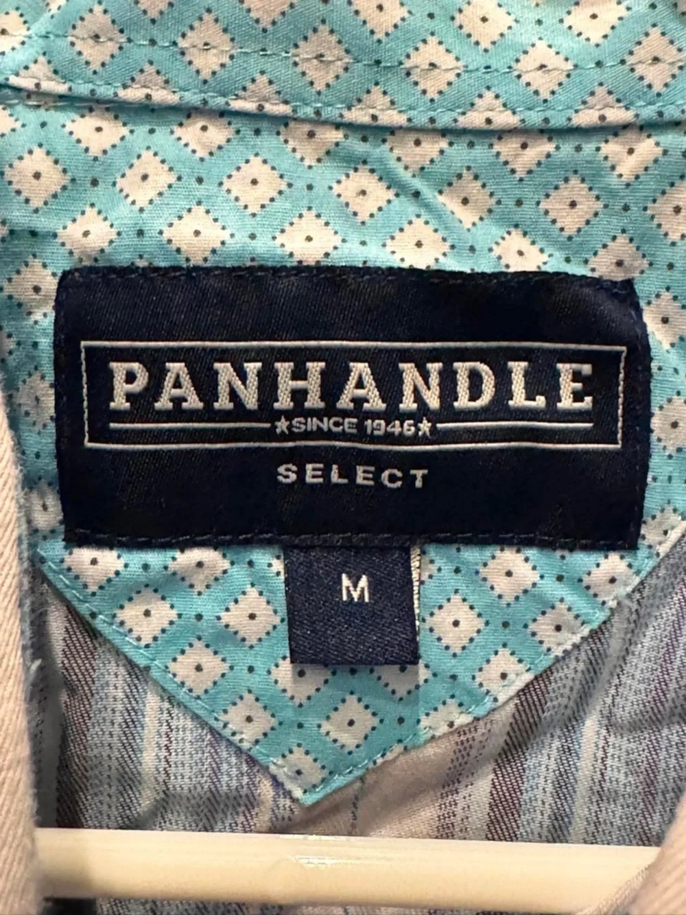 Panhandle Blue Stripe Button-Down Western Shirt MEDIUM